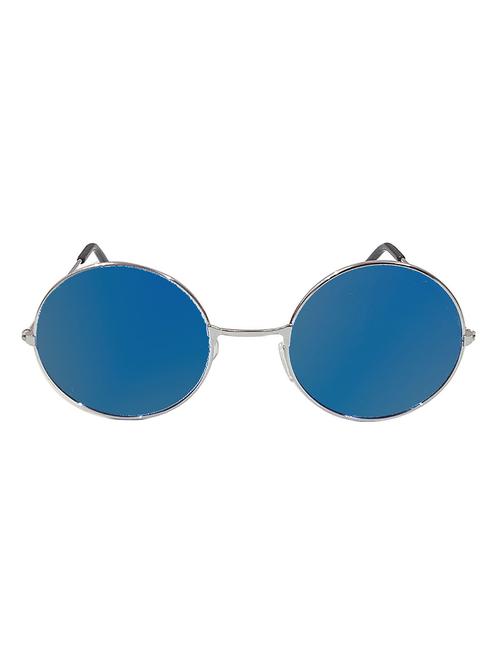 alfalah silver & blue metal round unisex sunglasses - 18406204 - Very Small Image - 1