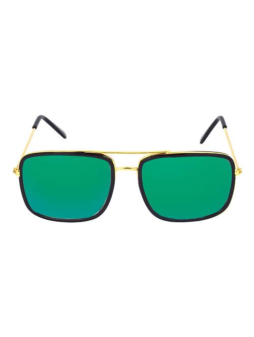 alfalah golden & green metal square unisex sunglasses - 18406240 - Very Small Image - 1