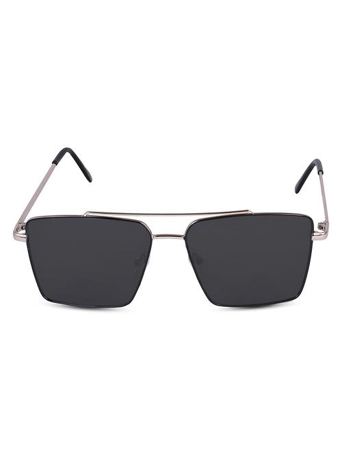 alfalah silver & black metal square unisex sunglasses - 18406242 - Very Small Image - 1