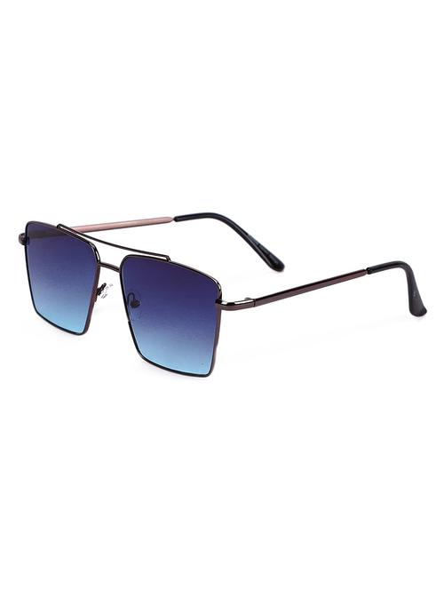 alfalah black & blue metal rectangular unisex sunglasses - 18406250 - Very Small Image - 1