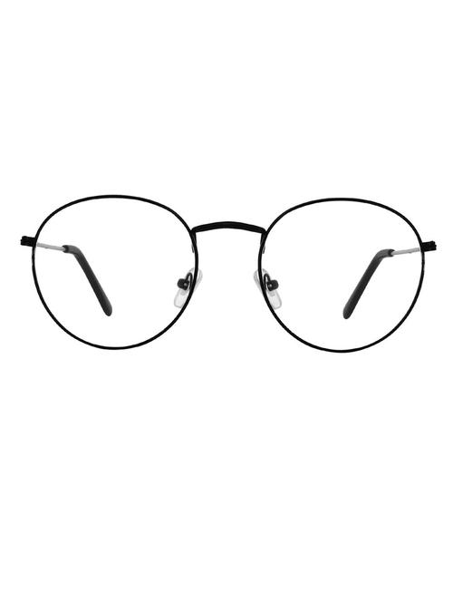 black & clear metal round unisex sunglasses - 18406284 - Very Small Image - 1