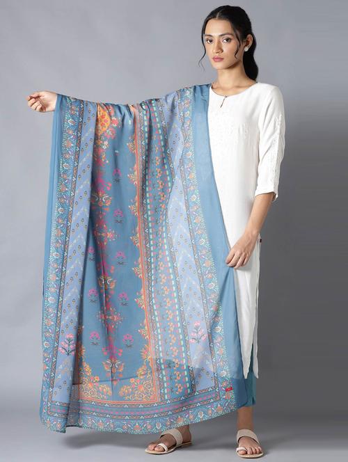 self design printed dupatta - 18406464 - Very Small Image - 1