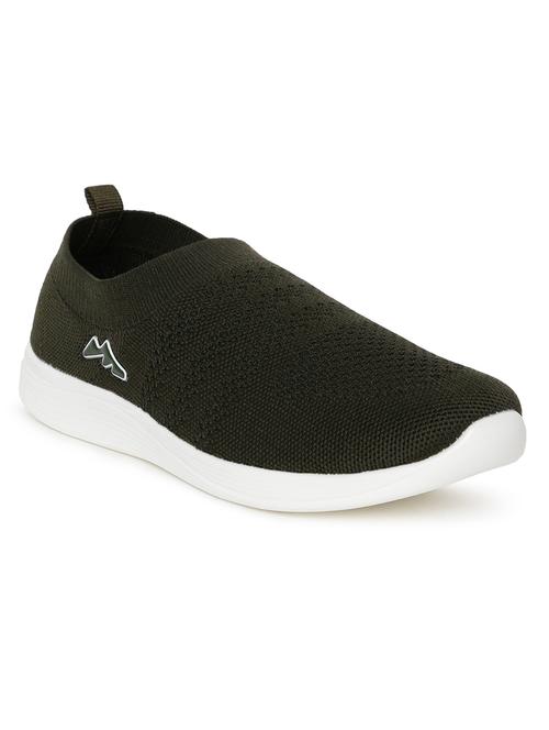 green fabric slip on casual shoes - 18406483 - Very Small Image - 1