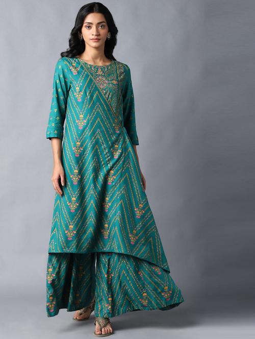 green floral print fusion jumpsuit - 18406495 - Very Small Image - 1