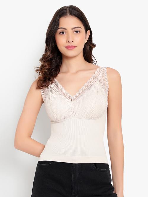 beige solid camisole - 18407339 - Very Small Image - 1