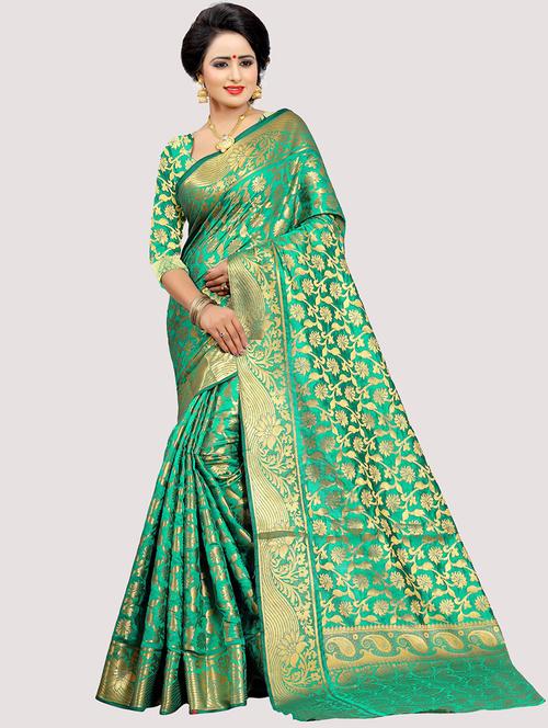 self designed woven saree - 18407592 - Very Small Image - 1