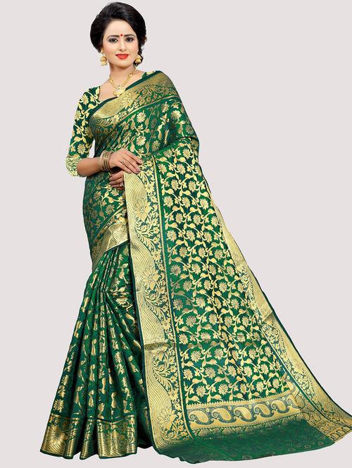 self designed woven saree - 18407942 - Very Small Image - 1