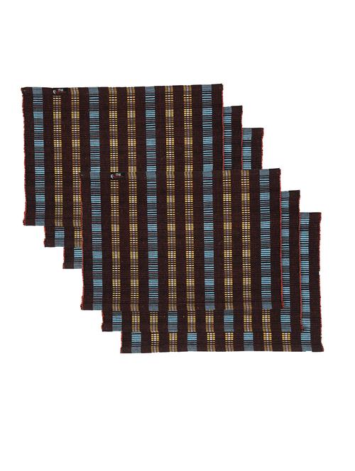 klotthe set of 6 multicolor cotton wooven design table mats - 18408530 - Very Small Image - 1