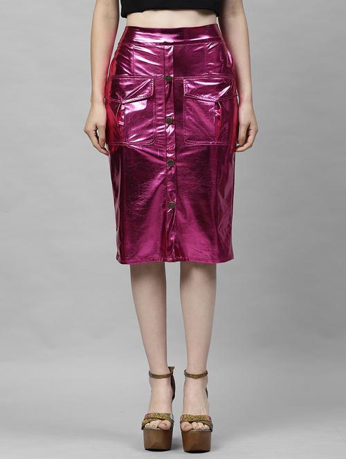 pink polyester aline skirts - 18408551 - Very Small Image - 1