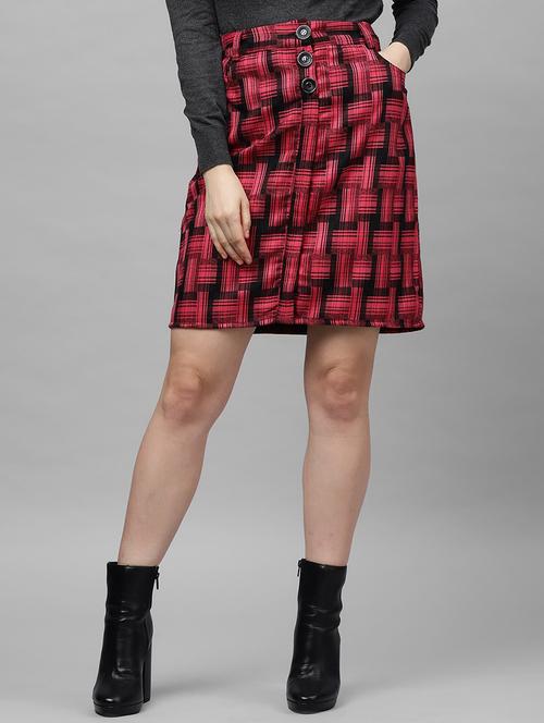 maroon wool aline skirts - 18408561 - Very Small Image - 1