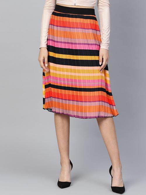 multi colored polyester aline skirts - 18408579 - Very Small Image - 1