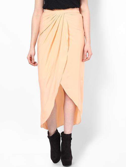yellow crepe aline skirts - 18408596 - Very Small Image - 1