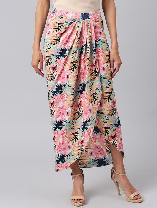 pink polyester aline skirts - 18408611 - Very Small Image - 1