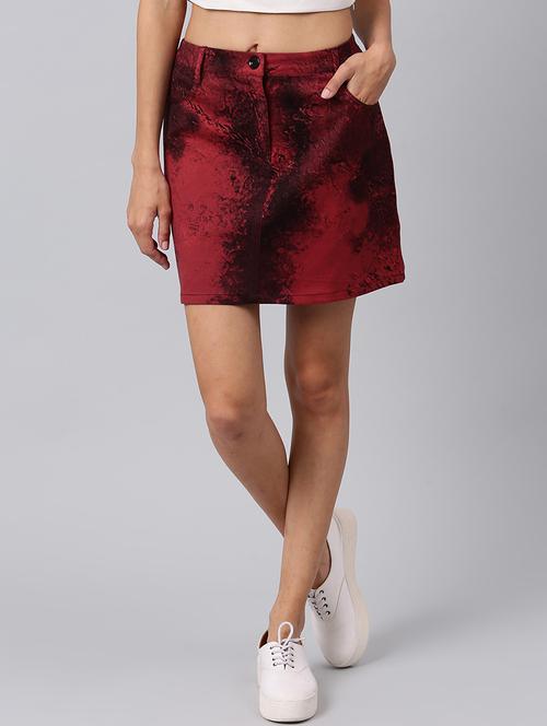 red polyester aline skirts - 18408621 - Very Small Image - 1
