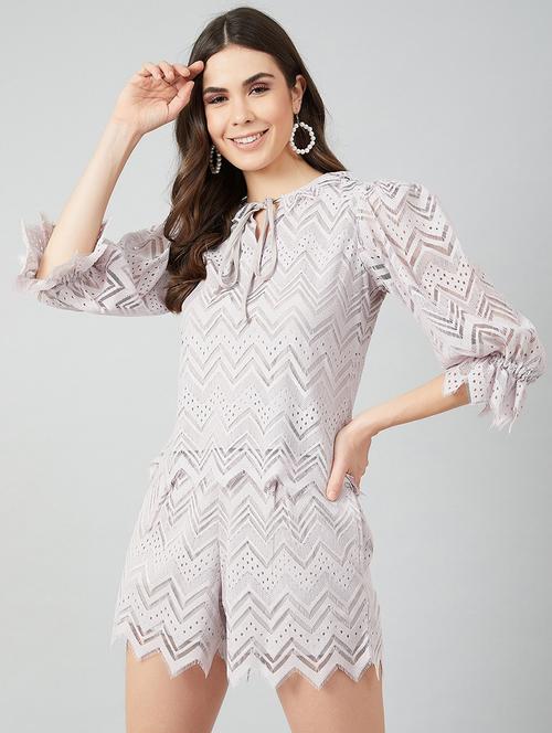 tie up neck printed regular top - 18408658 - Very Small Image - 1
