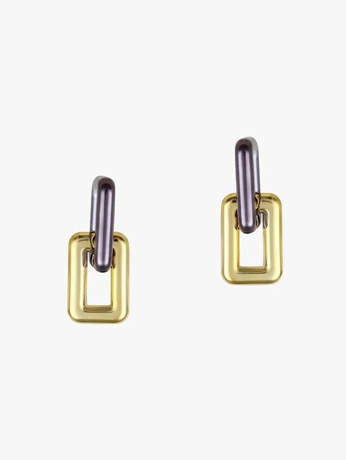 gold metal drop earring - 18409382 - Very Small Image - 1
