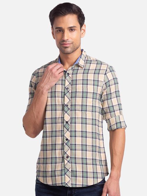 mens checks casual shirt - 18411400 - Very Small Image - 1