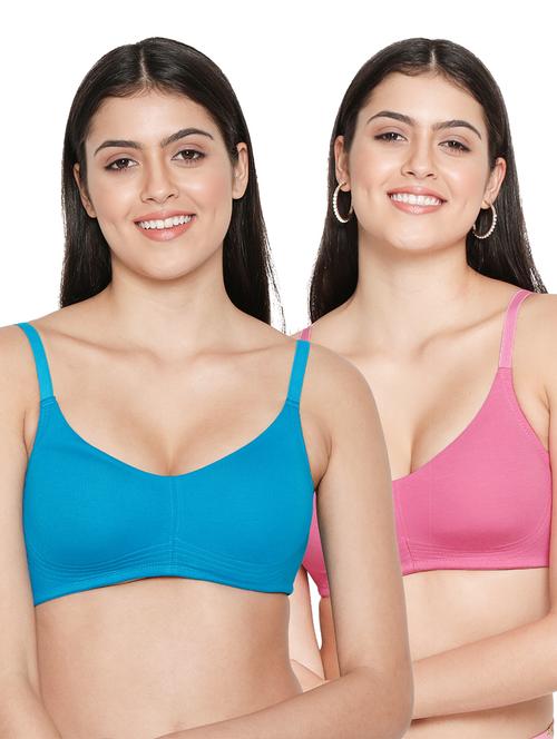 set of 2 solid t-shirt bra - 18411517 - Very Small Image - 1