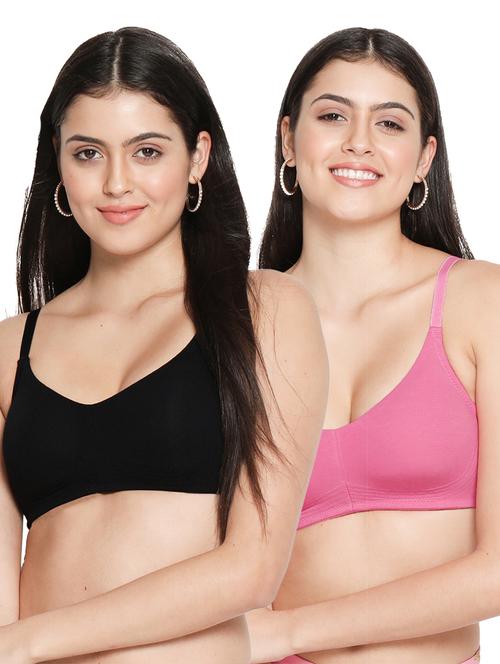 set of 2 solid t-shirt bra - 18411518 - Very Small Image - 1