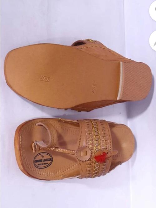 this product is handmade leather slipper - 18412274 - Very Small Image - 1