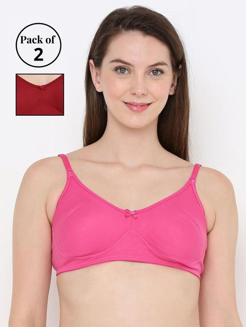 pack of 2 solid regular bra - 18412321 - Very Small Image - 1