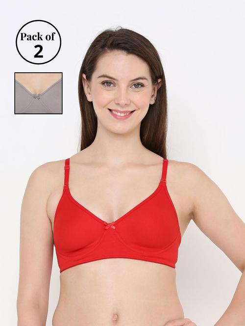 pack of 2 solid t-shirts bra - 18412360 - Very Small Image - 1