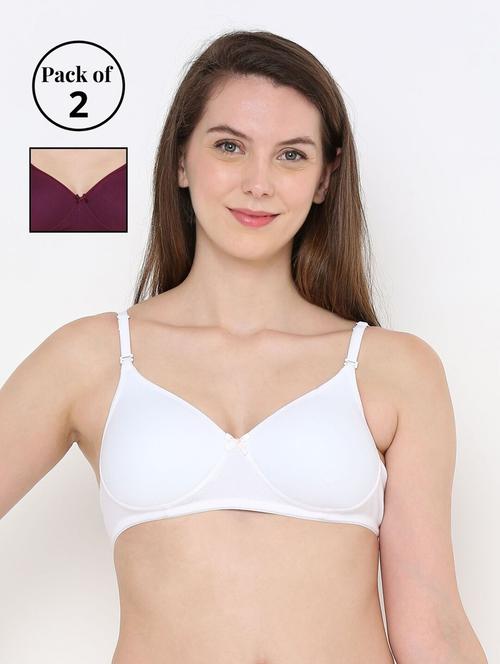 pack of 2 solid t-shirt bra - 18412386 - Very Small Image - 1