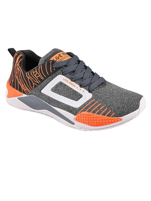 orange mesh laceup sports shoes - 18412535 - Very Small Image - 1