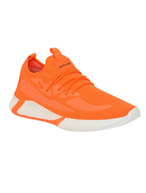 orange mesh laceup sports shoes - 18412541 - Very Small Image - 1