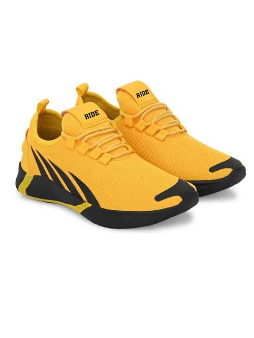 yellow mesh laceup sports shoes - 18412564 - Very Small Image - 1