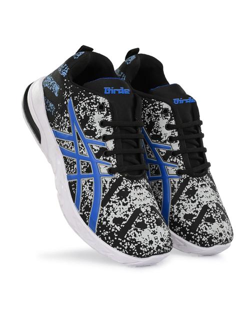 black mesh laceup sports shoes - 18412610 - Very Small Image - 1