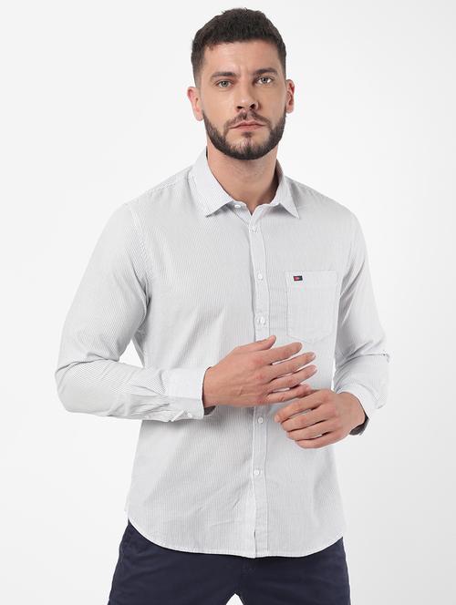 mens stripes casual shirt - 18412646 - Very Small Image - 1