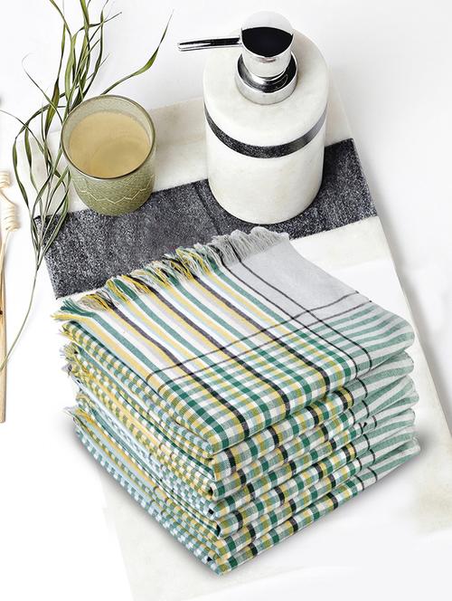 klotthe set of 2 beige & brown solid 233 gsm bath towels - 18413356 - Very Small Image - 1