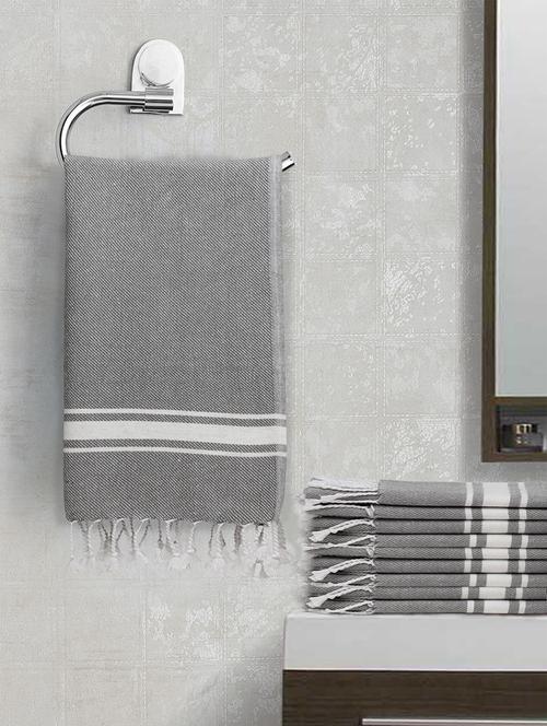 klotthe set of 6 pure cotton maroon hand towels - 18413367 - Very Small Image - 1