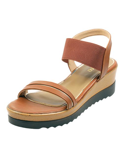 tan leather ethnic sandals - 18413385 - Very Small Image - 1