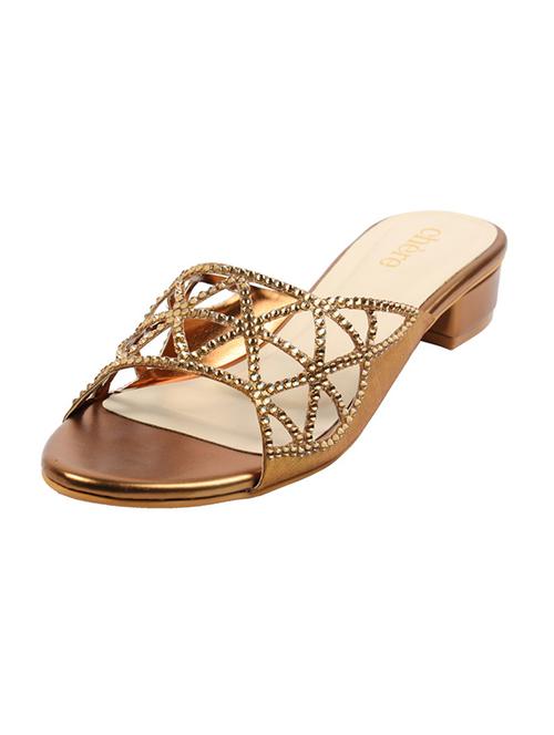 copper leather ethnic sandals - 18413388 - Very Small Image - 1