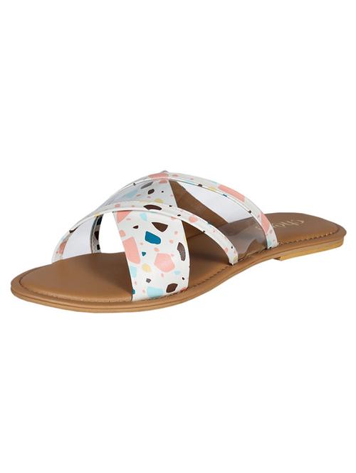 white leather ethnic sandals - 18413429 - Very Small Image - 1