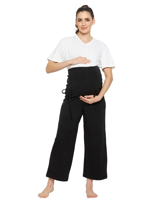 high rise solid maternity wear trouser - 18414090 - Very Small Image - 1