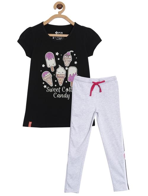 round neck printed full length set - 18414112 - Very Small Image - 1