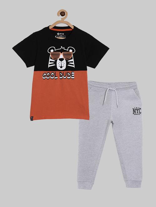 boys graphic print t-shirt & jogger set - 18414170 - Very Small Image - 1