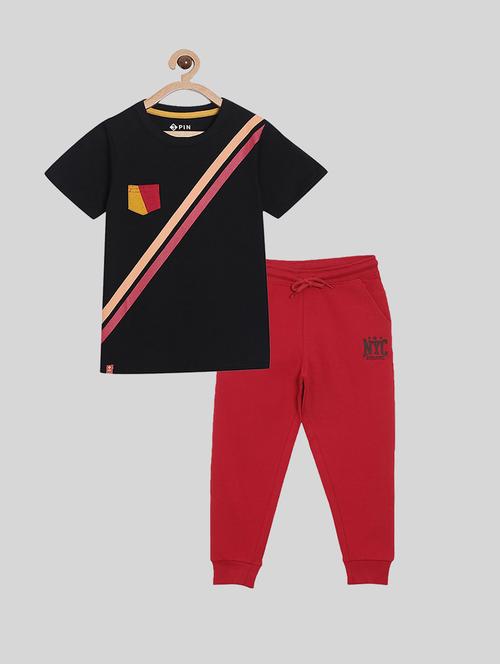 boys graphic print t-shirt & jogger set - 18414176 - Very Small Image - 1