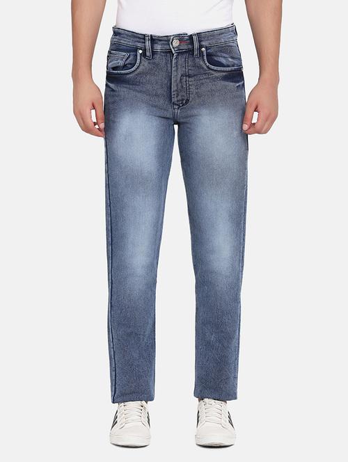 mens straight fit plain jeans - 18414756 - Very Small Image - 1