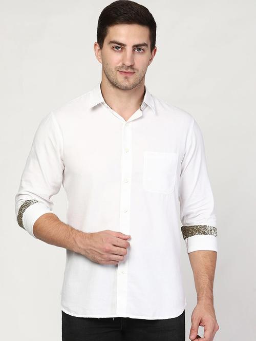 mens solid casual shirt - 18414829 - Very Small Image - 1