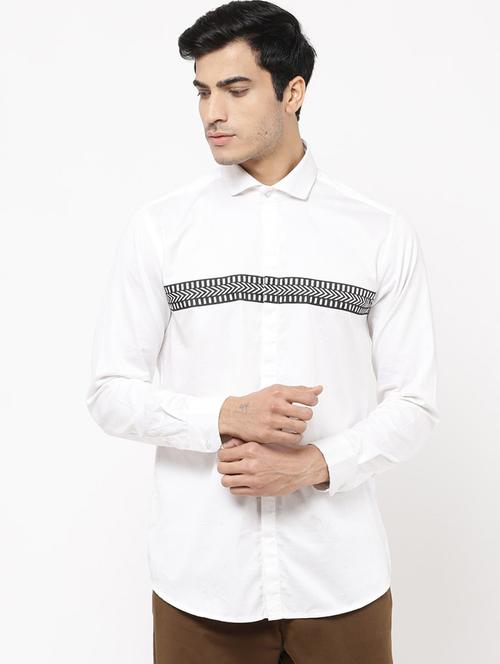 mens geometric casual shirt - 18414909 - Very Small Image - 1