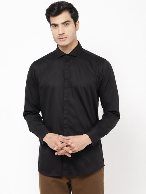 mens solids formal shirt - 18414927 - Very Small Image - 1