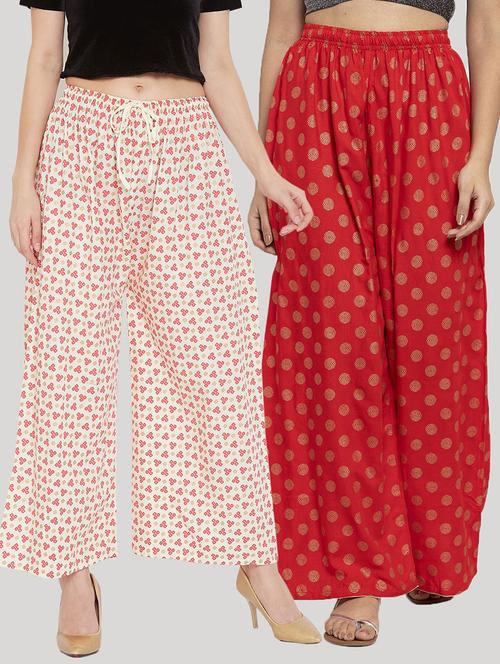 set of 2 pcs printed palazzo - 18415063 - Very Small Image - 1