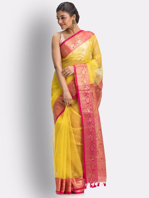 handloom jamdani saree with blouse - 18416874 - Very Small Image - 1