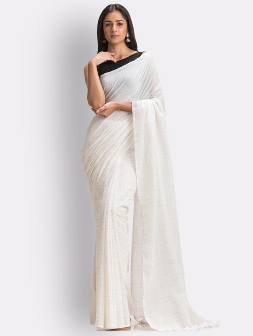 handloom jamdani saree with blouse - 18416880 - Very Small Image - 1