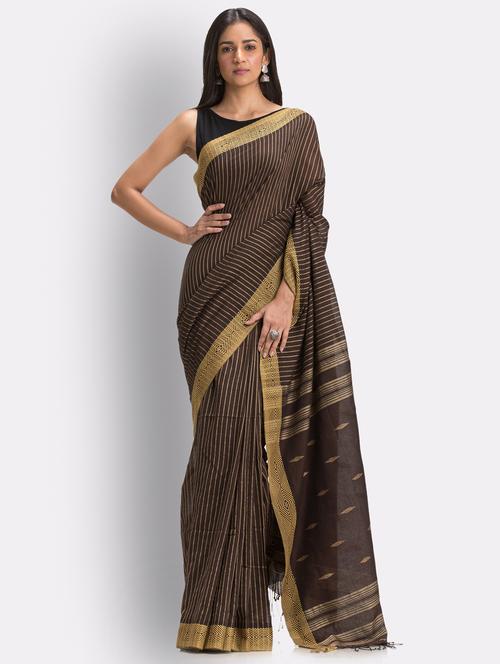 handloom jamdani saree with blouse - 18416890 - Very Small Image - 1