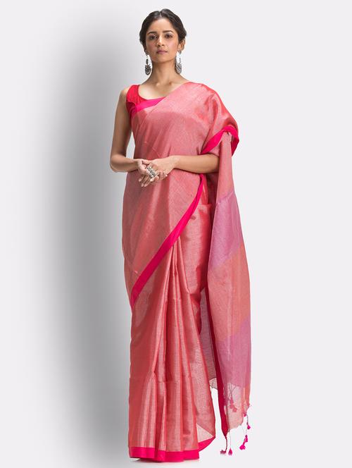 handloom jamdani saree with blouse - 18416934 - Very Small Image - 1